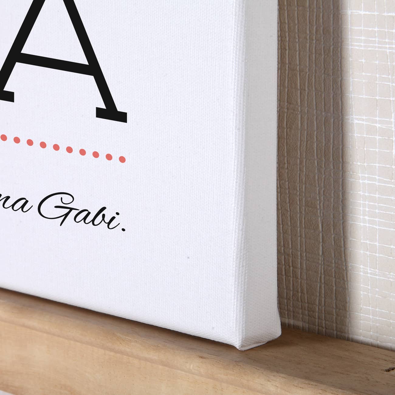 Leinwand zum Muttertag für Oma - Kantenumschlag