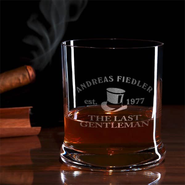 graviertes Whiskeyglas Gentleman