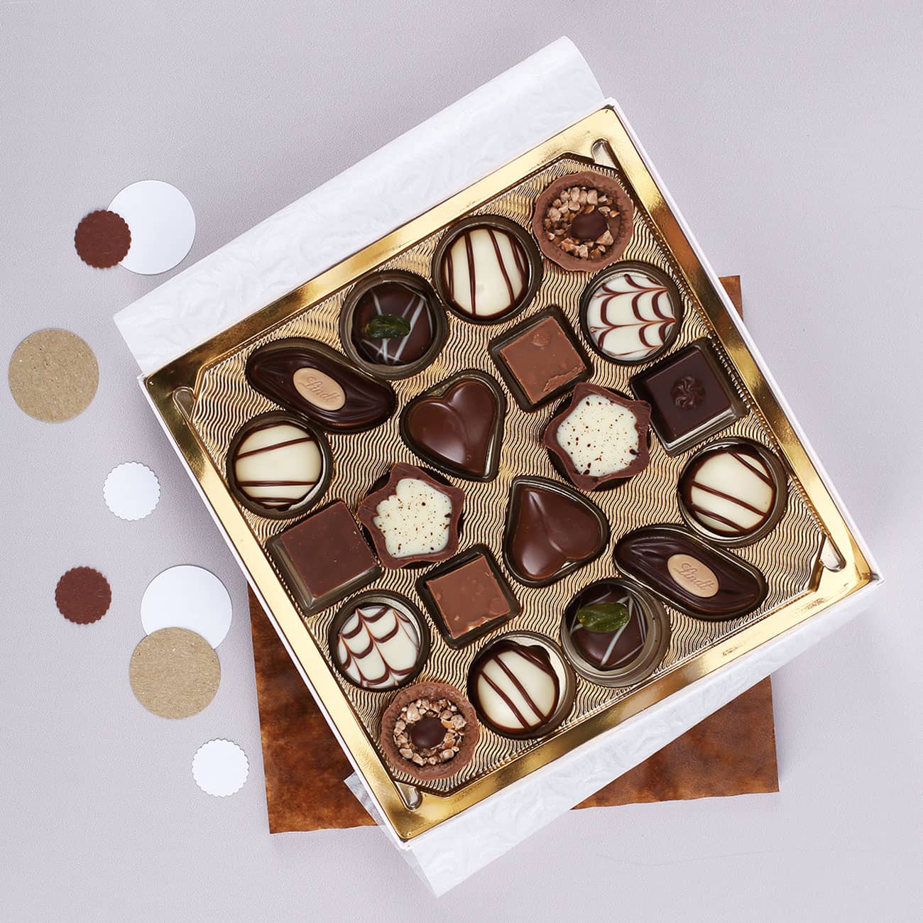 Köstliche Auswahl an Lindt Pralinen