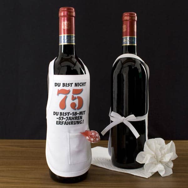 Mini Schürze zum 75. Geburtstag