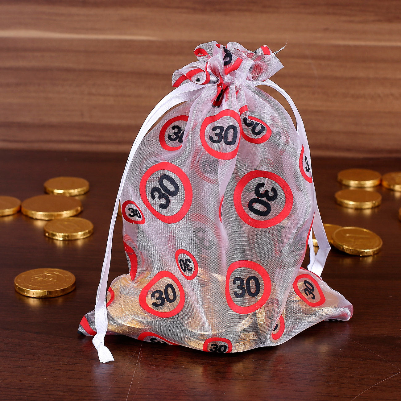 Organza-Beutel zum 30. Geburtstag