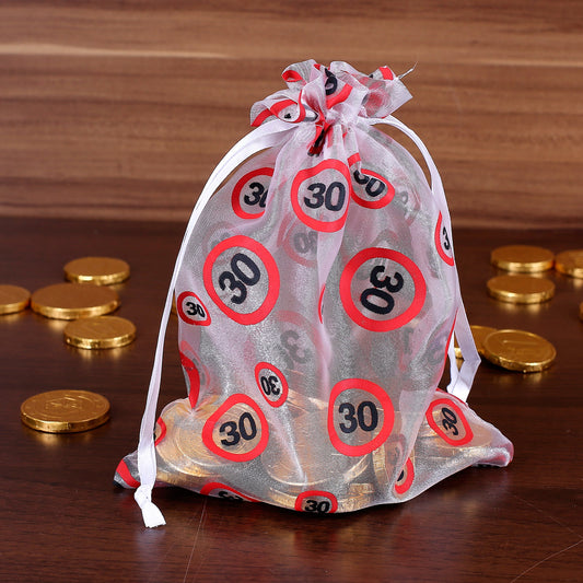 Organza-Beutel zum 30. Geburtstag