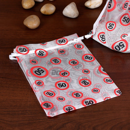 Organza Säckchen zum 50. Geburtstag