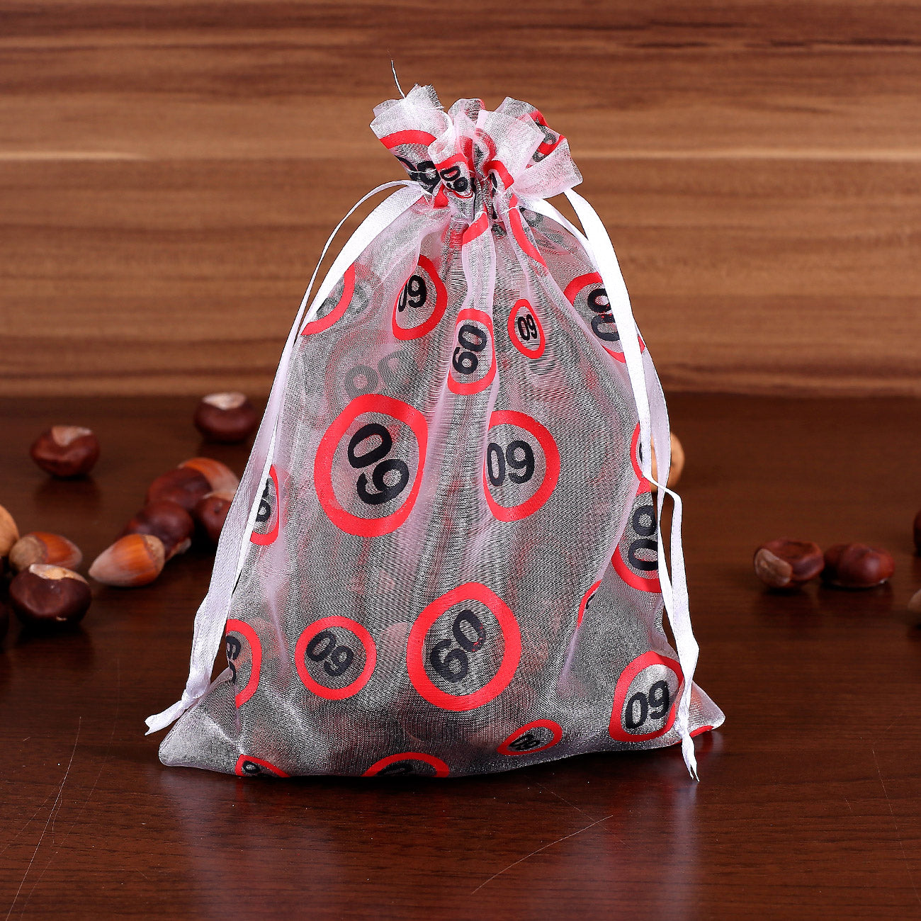 Organza-Beutel zum 60. Geburtstag