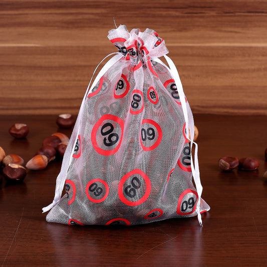 Organza-Beutel zum 60. Geburtstag