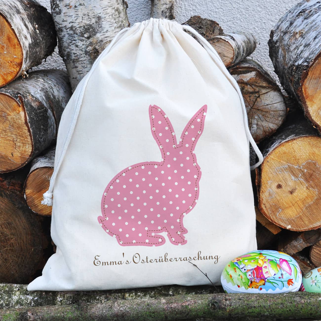 Oster- Geschenksack mit Wunschtext 