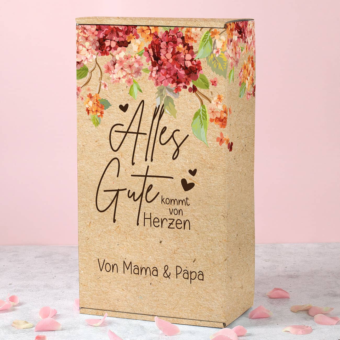 Tolle Verpackung - Alles Gute kommt von Herzen - ideal für Geschenke zum Geburtstag oder zur Hochzeit