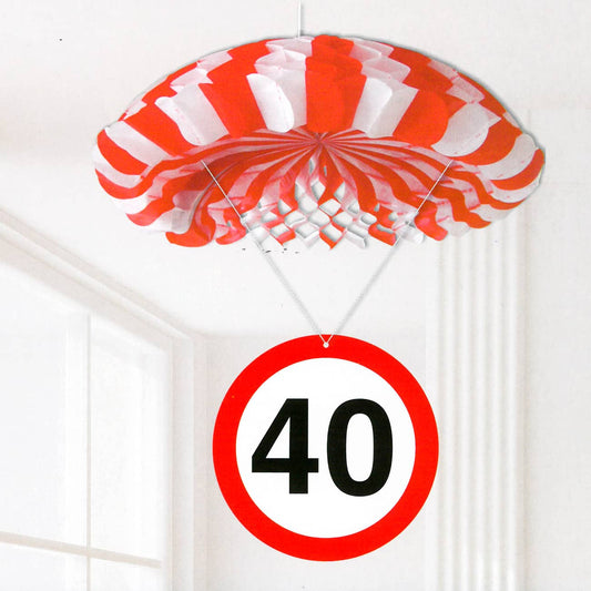 Partdekoration Fallschirm zum 40. Geburtstag