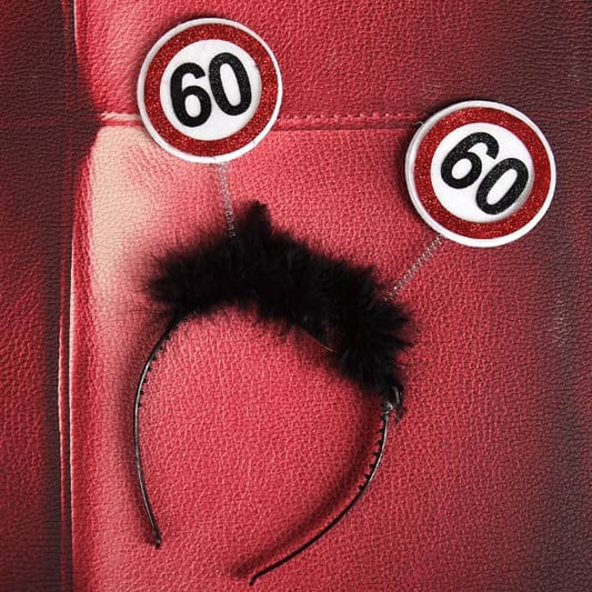 Glitzer Haarreif zum 60. Geburtstag