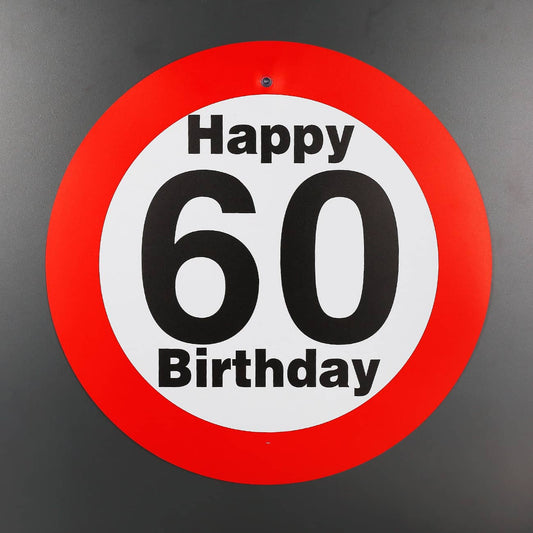 Verkehrsschild mit Saugnapf zum 60.