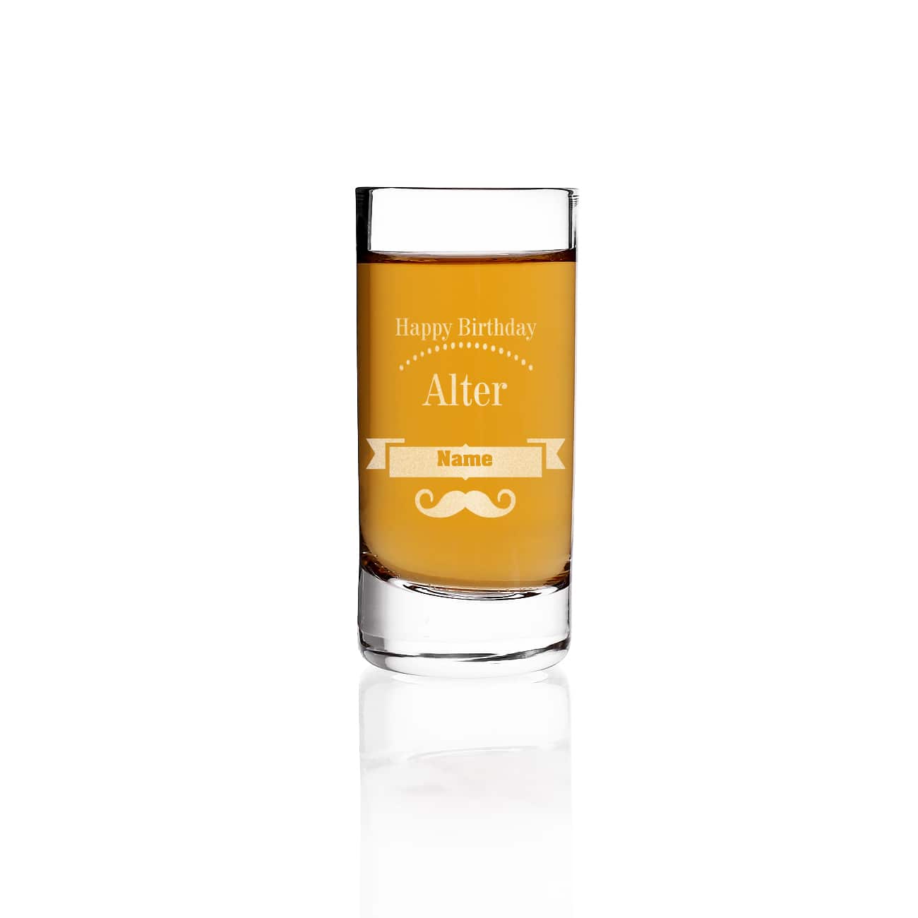 Graviertes Schnapsglas zum Geburtstag