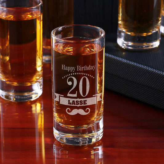 Schnapsglas zum Geburtstag mit Personalisierung