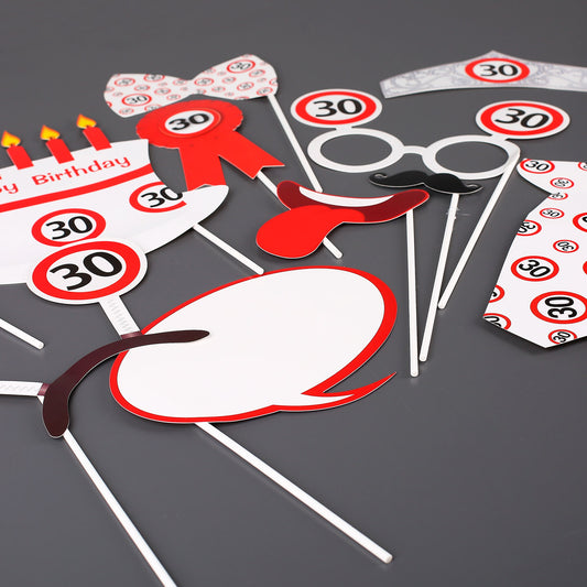 Photo Booth - Set für Partyfotos zum 30. Geburtstag