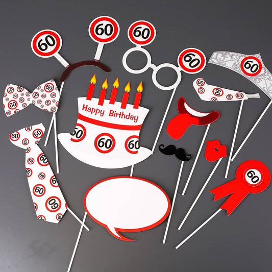 Photo Booth - Set für Partyfotos zum 60. Geburtstag