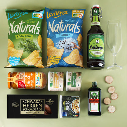 Inhalt Geschenkkorb für Männer zu Weihnachten