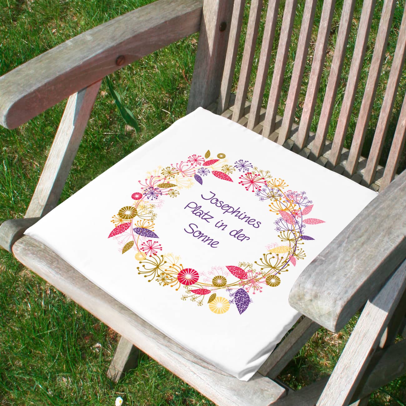 Sitzkissen mit Wunschnamen bedruckt 