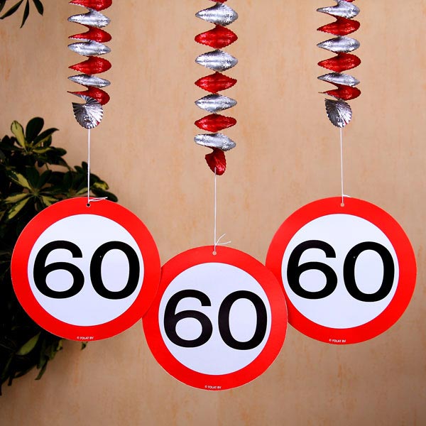 Spiral Dekoration zum 60. Geburtstag