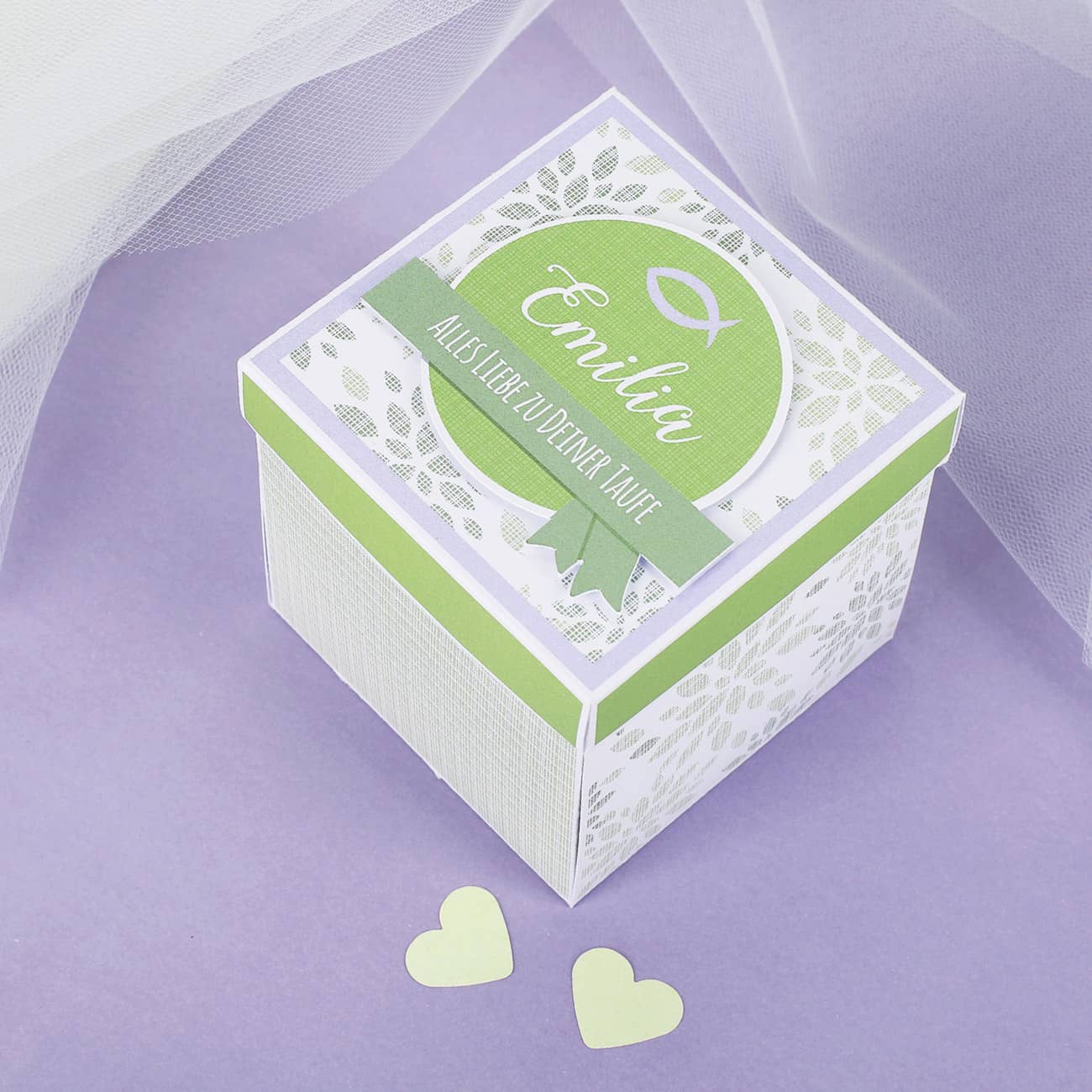 Explosionsbox zur Taufe, Kommunion oder Konfirmation