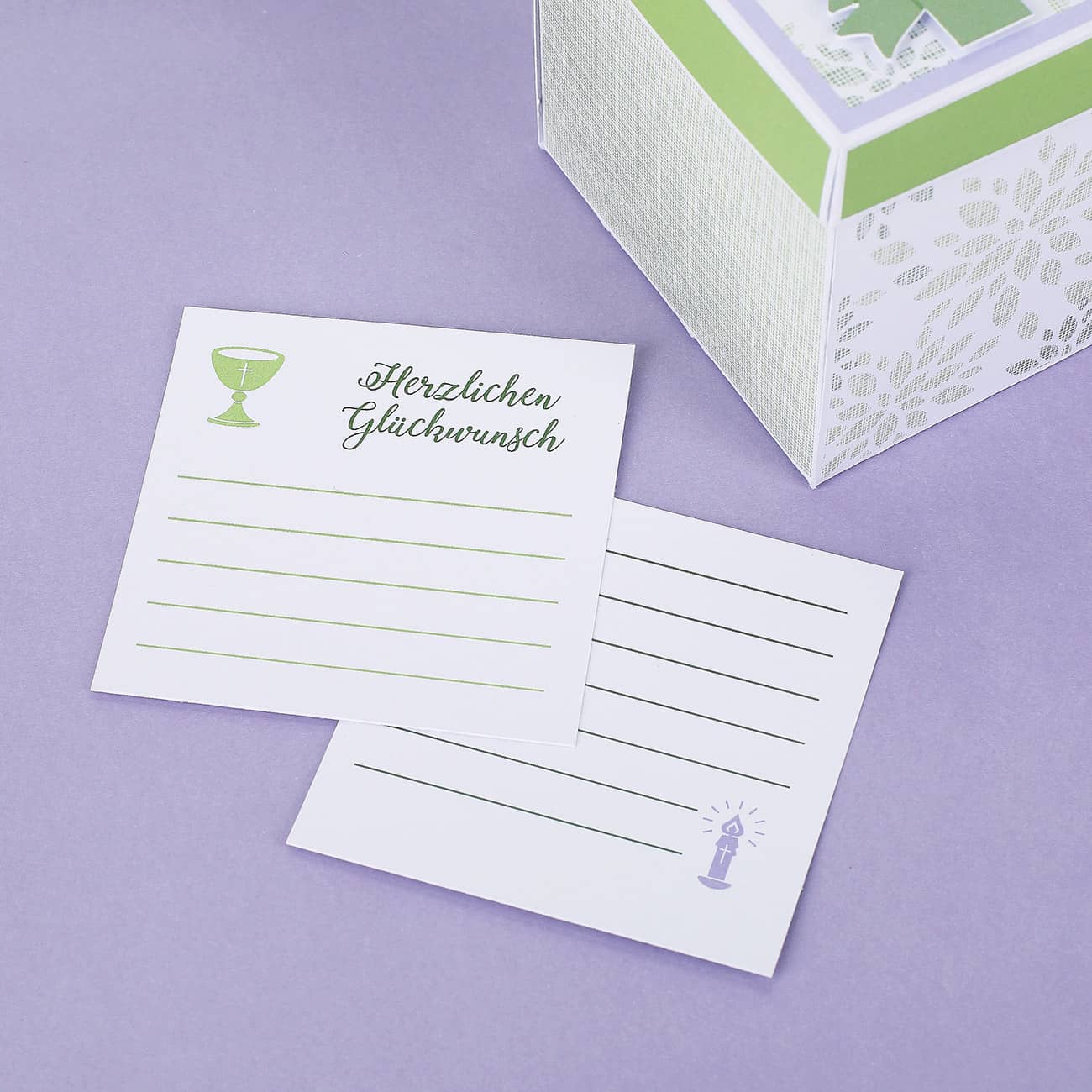 Papierbox zur Taufe, Kommunion oder Konfirmation