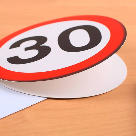 Verkehrszeichen 30 mit Ihren Gruß