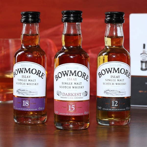 3 verschiedene Flaschen Bowmore Whisky