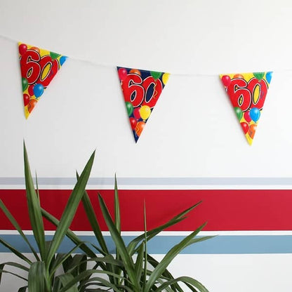 bunte Wanddekoration zum 60. Geburtstag