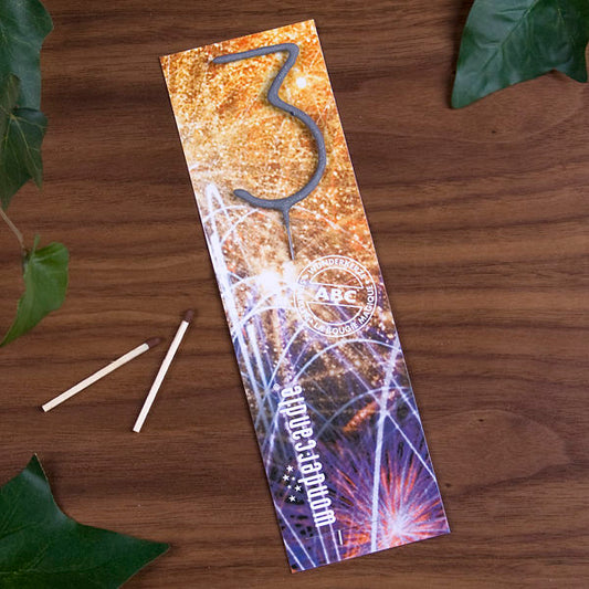 Wunderkerze Zahl "3" als Überraschung