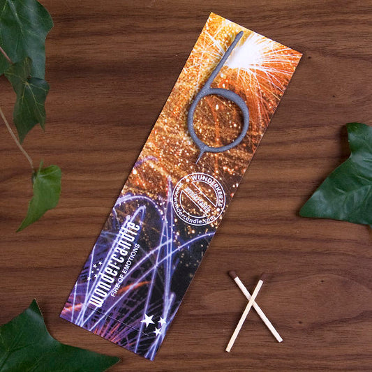 Wunderkerze  Zahl "6" als Überraschung 