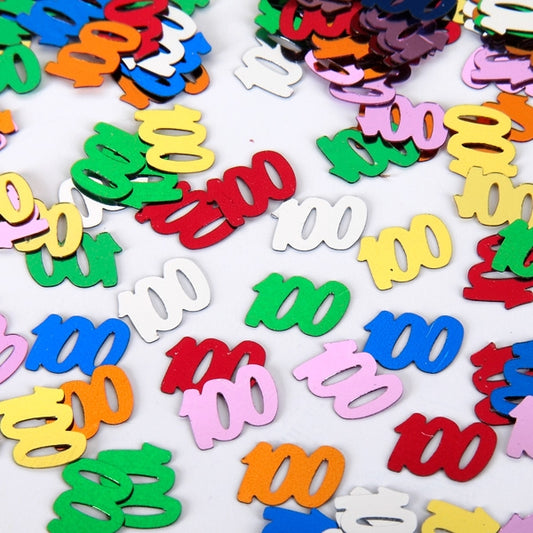 Konfetti mit der Zahl 100