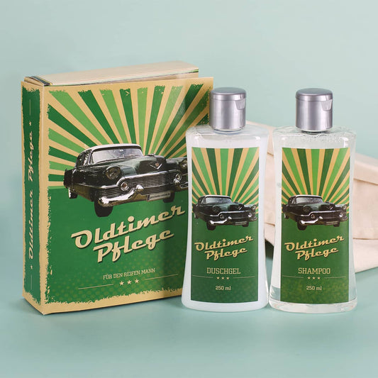 Pflege für Senioren bestehend aus Duschgel und Shampoo in der 250ml Flasche