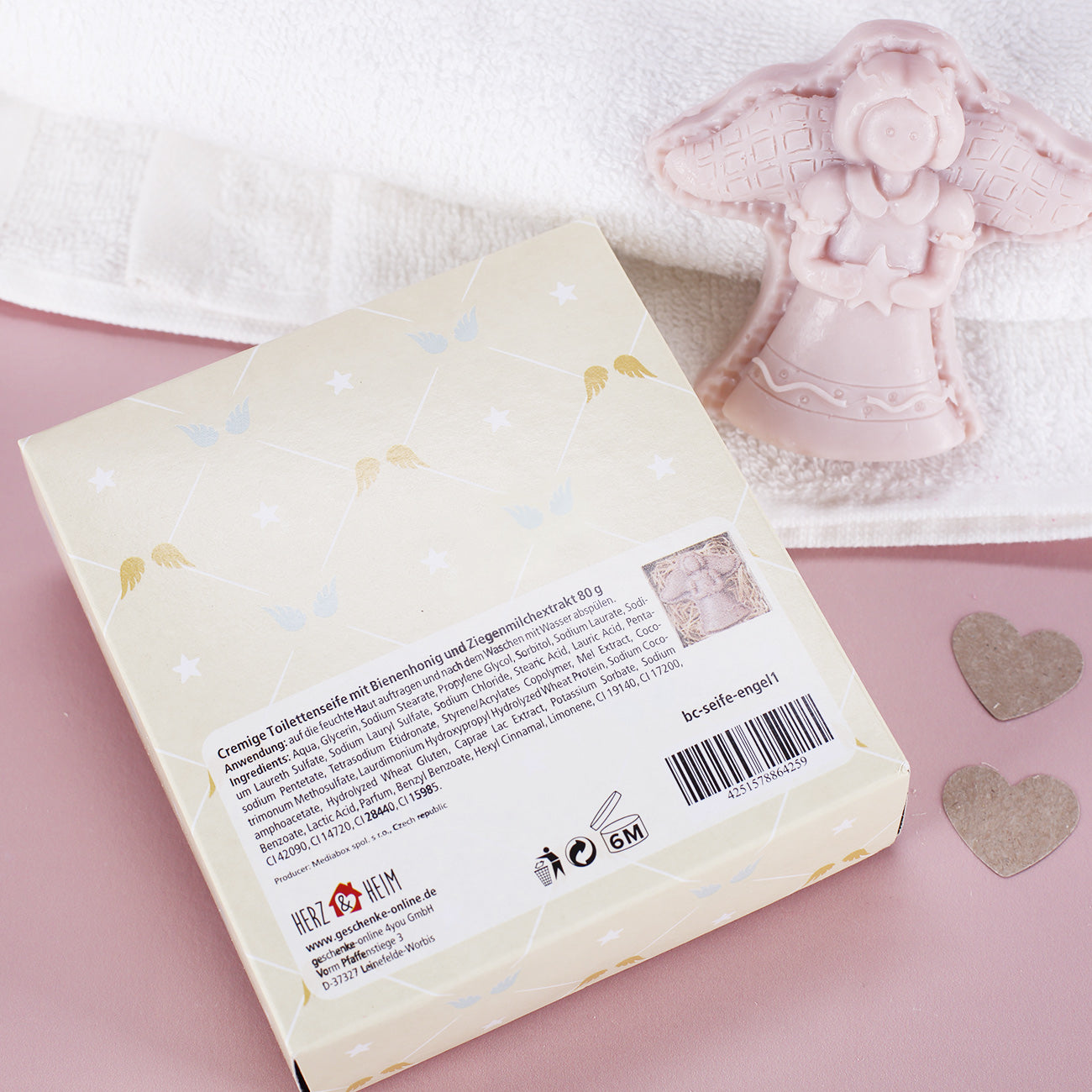 Seife mit Bienenhonig und Ziegenmilchextrakt