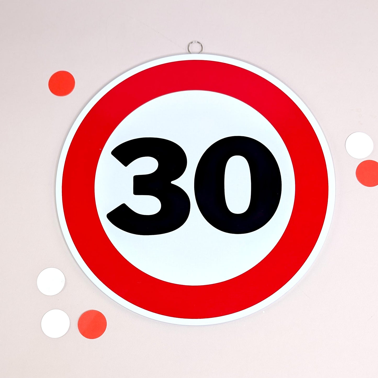 Rundes Blechschild zum Geburtstag & Jubiläum 25 cm im Verkehrsschild Design - Variante 30