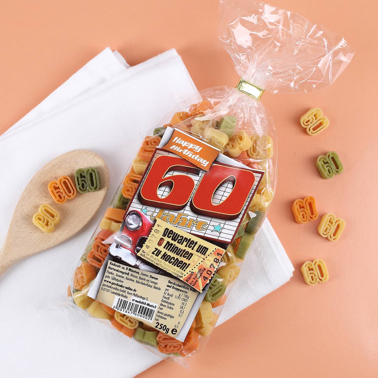 bunte Zahlennudeln zum 60.