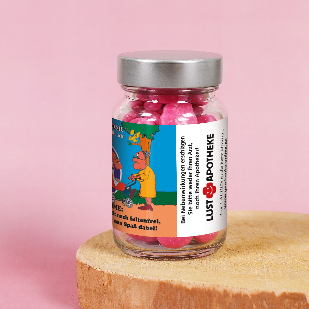 Lustige Apotheke Pille für Sexy Senioren ab 70 Jahre im Glas mit Schraubverschluss