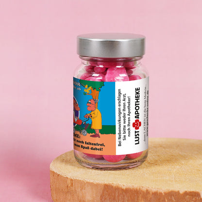 Lustige Apotheke Pille für Sexy Senioren ab 70 Jahre im Glas mit Schraubverschluss