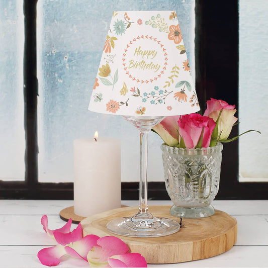 Bedruckter Lampenschirm für Weingläser