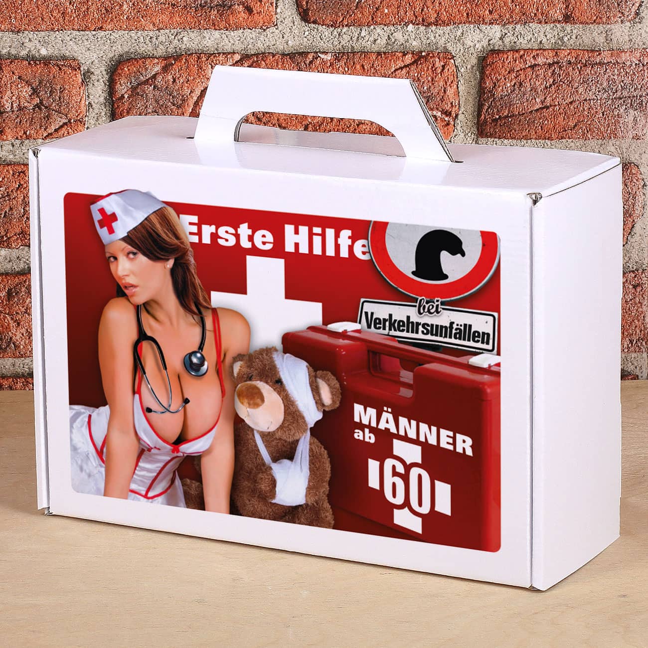 Bedruckter Pappkoffer