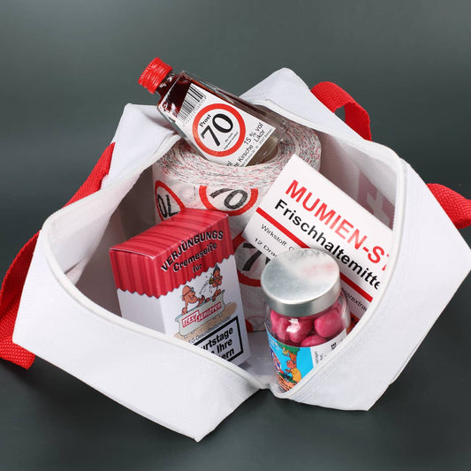 Gestaltet wie ein Apotheken-Set