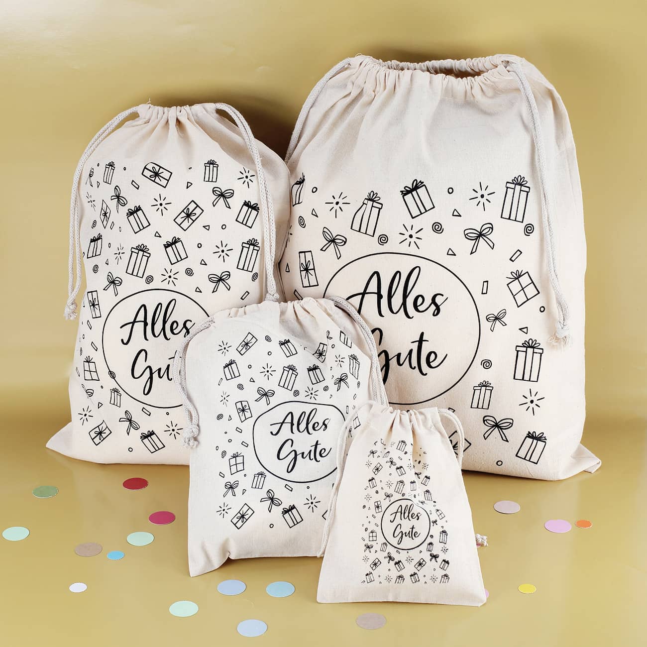 Geschenkbeutel in 4 verschiedenen Größen