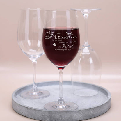 Weinglas für die beste Freundin