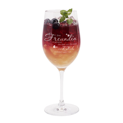 Weinglas für die beste Freundin