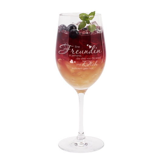 Weinglas für die beste Freundin