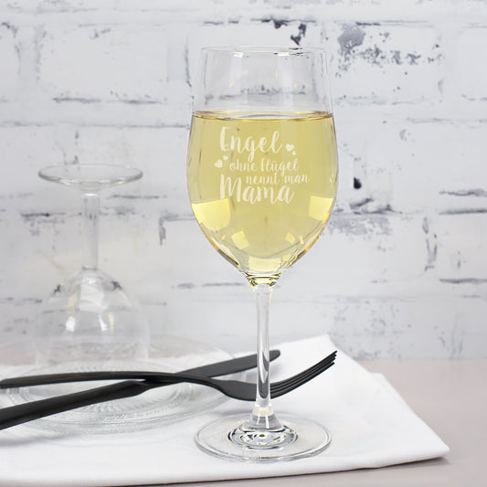 Weinglas als Dankeschön an Ihre Mama