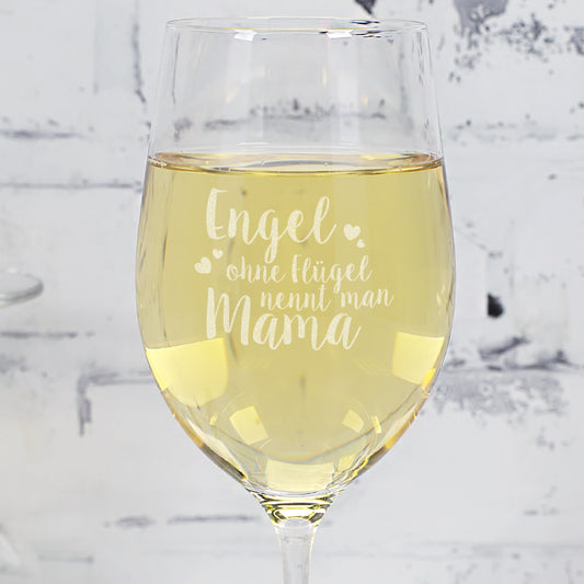 Weinglas als Dankeschön an Ihre Mama