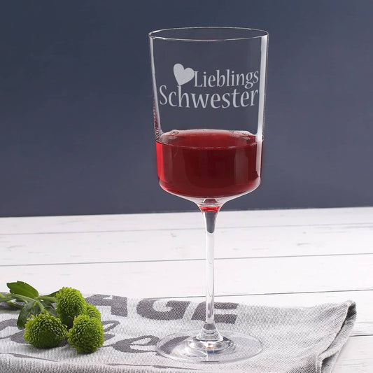 Hübsches Weinglas für Ihre Lieblings Schwester