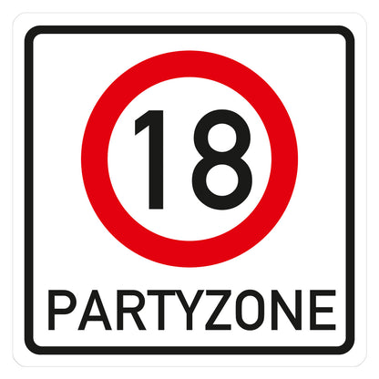 PVC Verkehrsschild zum 18. Geburtstag