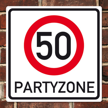 PVC Verkehrsschild zum 50. Geburtstag