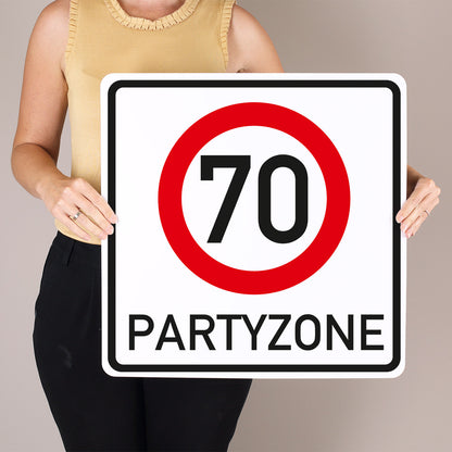 PVC Verkehrsschild zum 70. Geburtstag