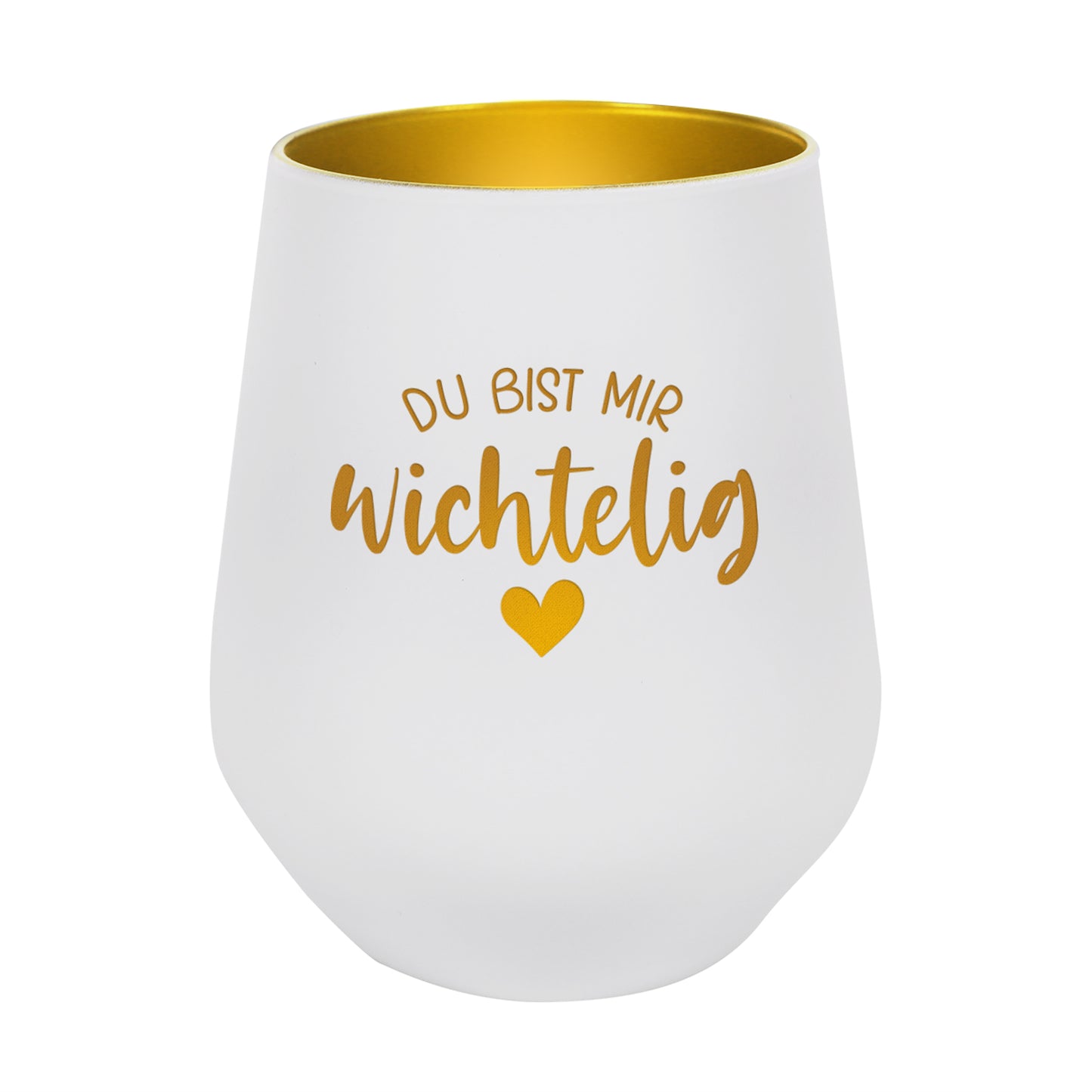 Windlicht 'Du bist mir wichtelig' in Schwarz-Gold & Weiß-Gold | Weihnachtsgeschenk & Wichtelidee