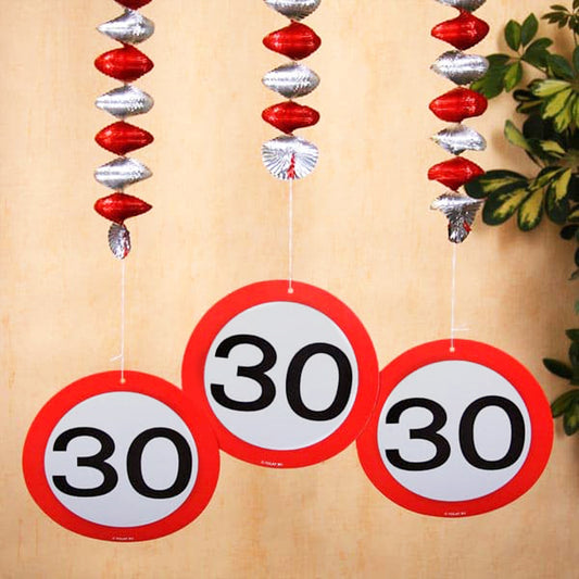 Verkehrsschild Dekoration zum 30.